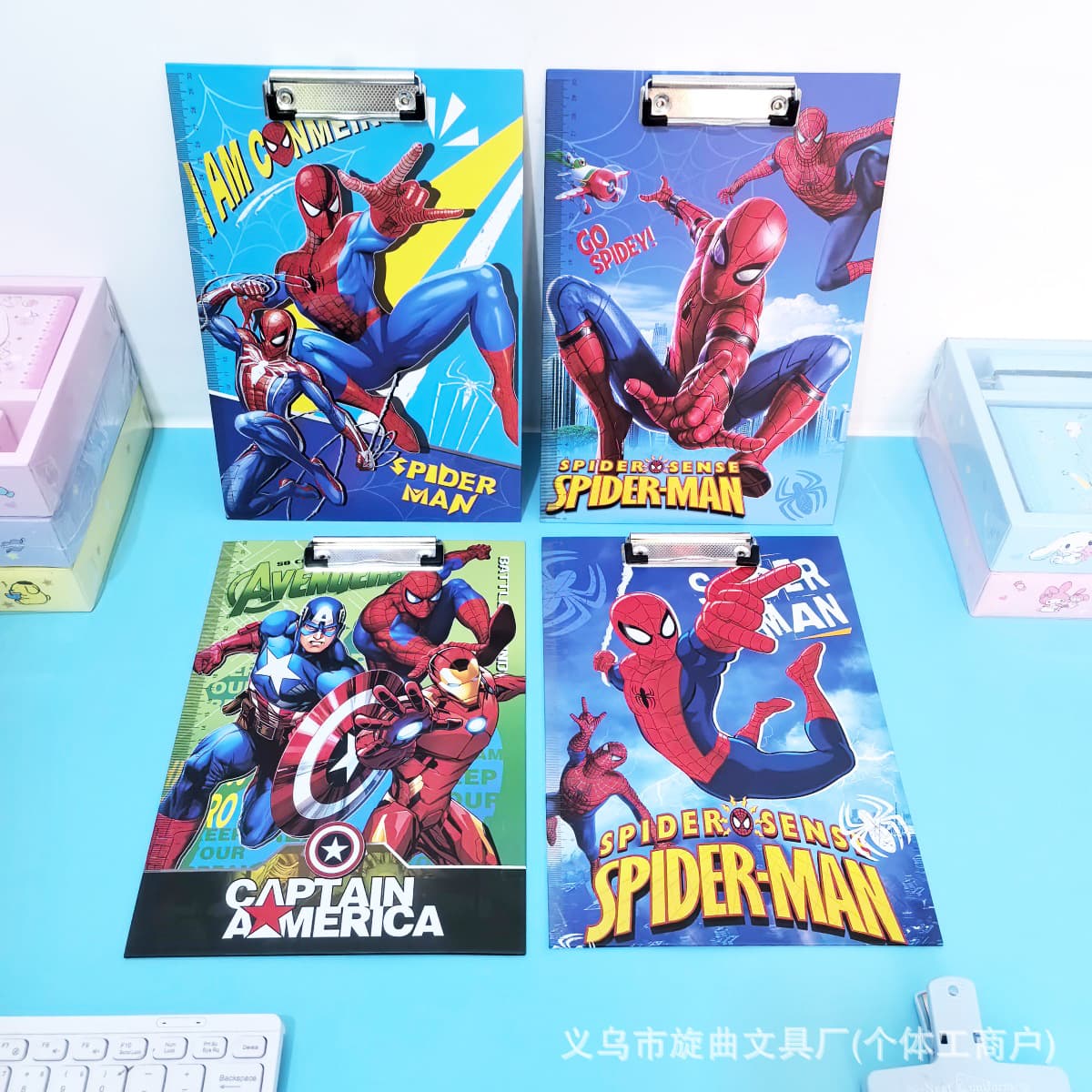 Foreign trade wholesale Marvel A4 board clip high-looking Spider-Man Iron Man exam essential pad student plywood stationery