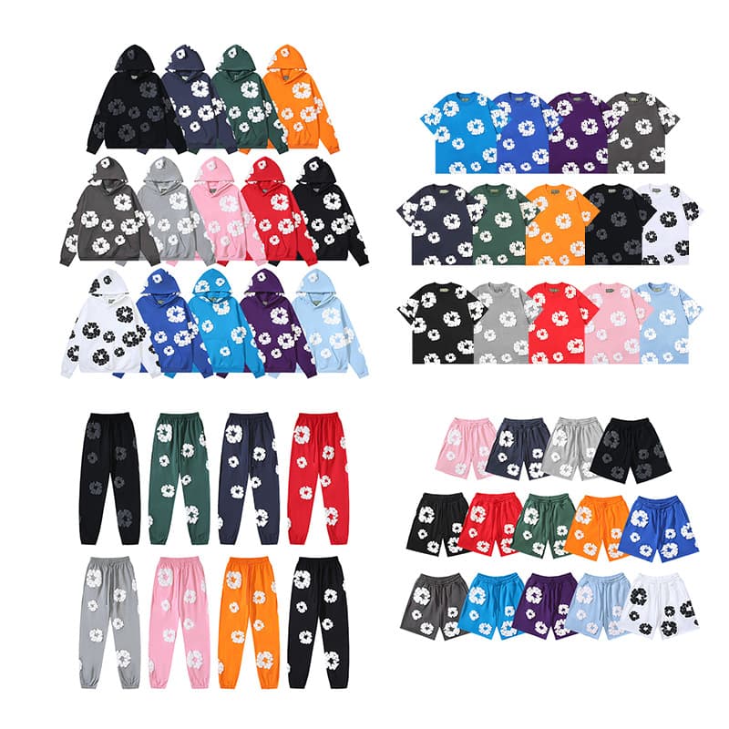 Cross-border High Quality D-T Kapok 3D Foam Sweatshirt American Style Couple Hoodie Sweatpants Casual Set Ins