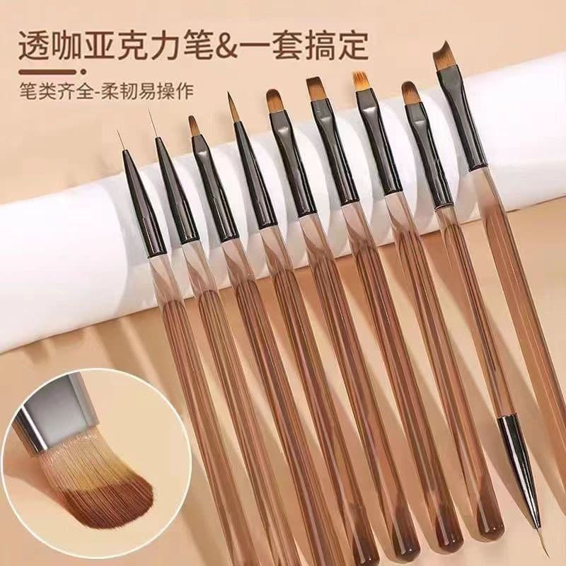 Japanese Style Nail Brush Set Ultra-fine Painting Brush Gel Brush Lining Brush Professional Nail Salon Tools Wholesale
