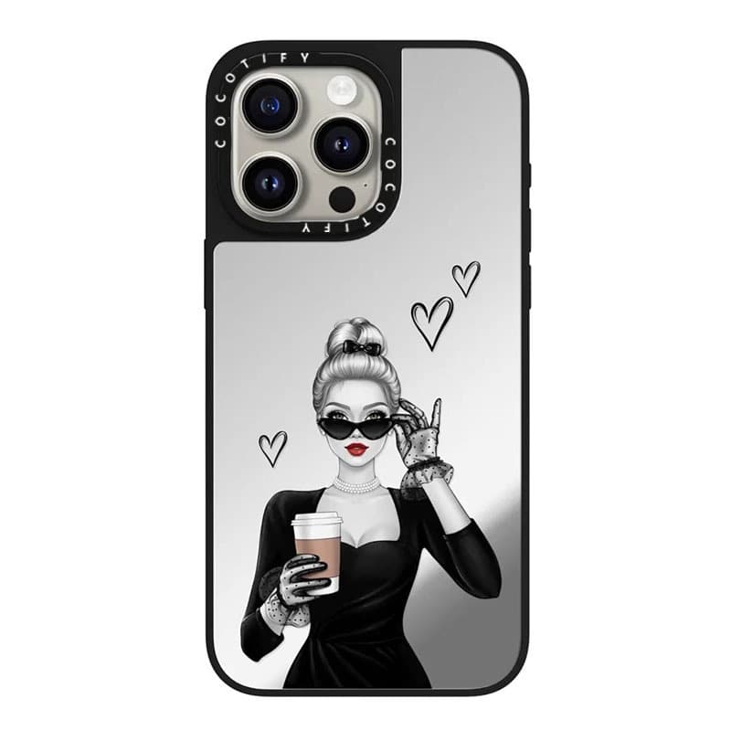 Ballet Aesthetic Mirror Case for iPhone 16 Pro Max New Mirror 15 Pro Mirror Apple 13 Pro Cute 12