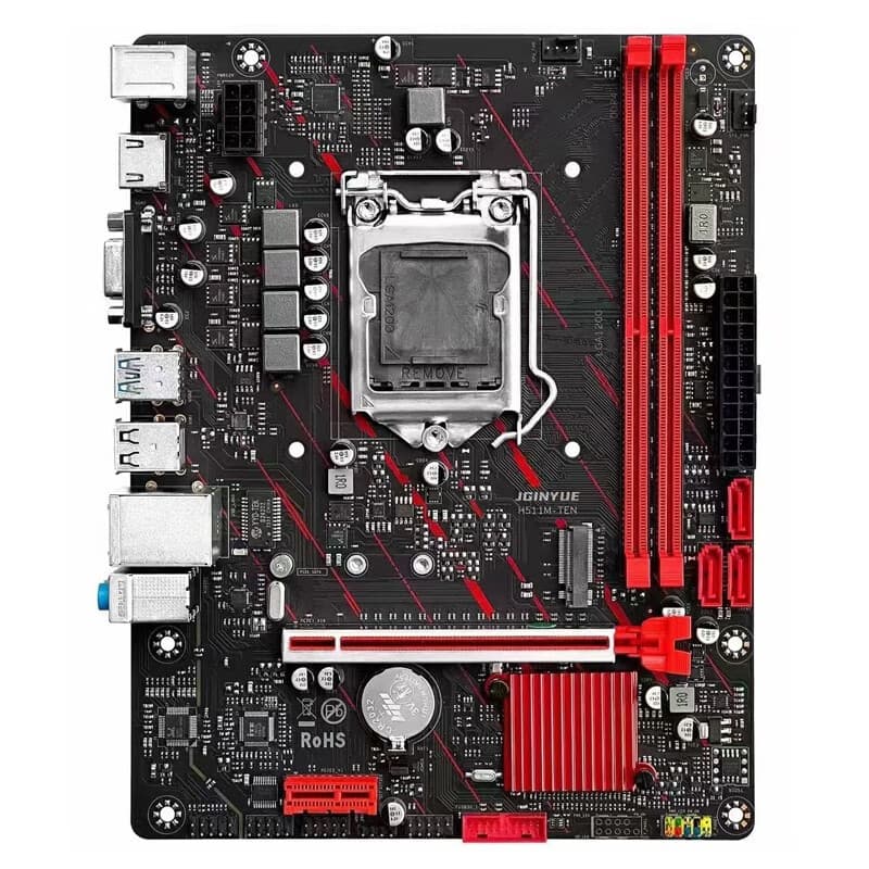 Jingyue H511-Ten Motherboard, 10th Gen Core, Desktop Gaming Motherboard, DDR4 Memory LGA 1200