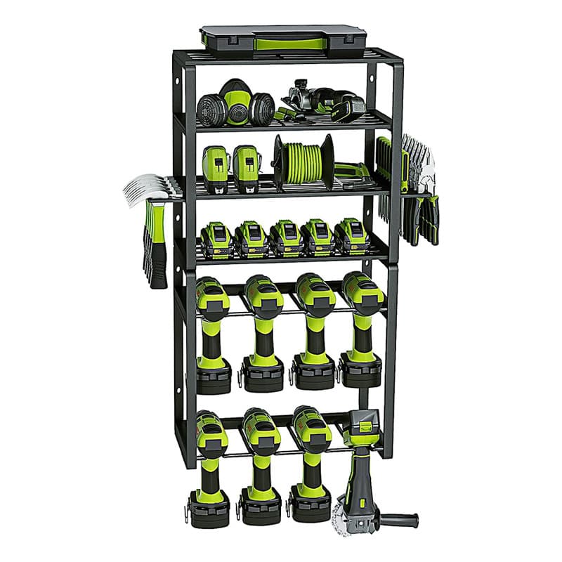 Export-oriented tool rack for workshops, wall-mounted electric drill and power tool storage shelf
