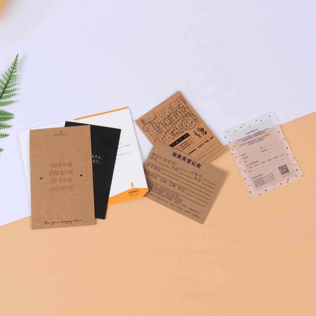 Label professional product blank clothing greeting cards, self-branded paper cards, hang tags