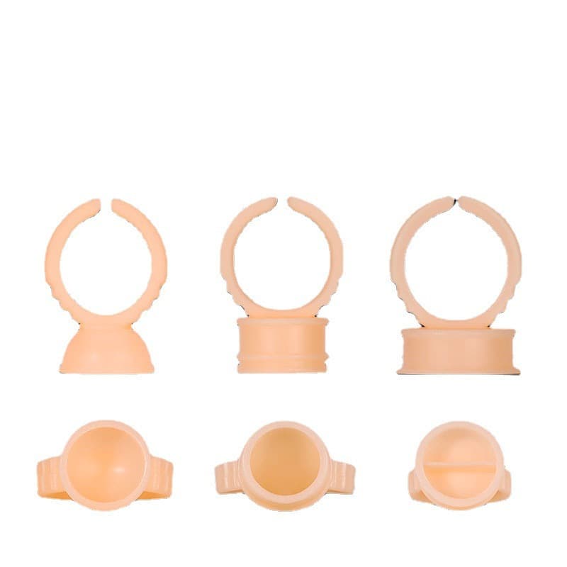 100pcs silicone ring cup, tattoo color cup, grafting eyelash glue, ring tray, semi-permanent tattoo