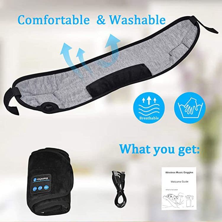 Export Bluetooth 5.0 Music Eye Mask, Wireless Smart 3D Call Answering, Sleep Mask, Wholesale, Cross-Border Hot Seller