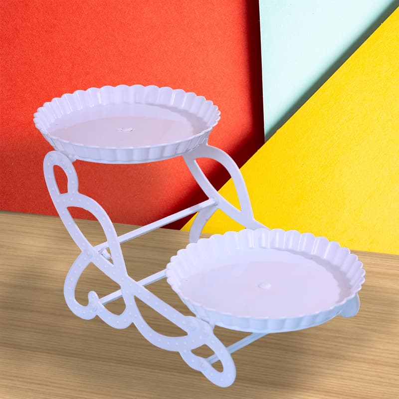 Birthday Decoration Dessert Table Display Stand Ornament European Style Cold Buffet Tea Break Display Plastic Cake Pastry Tray Rack