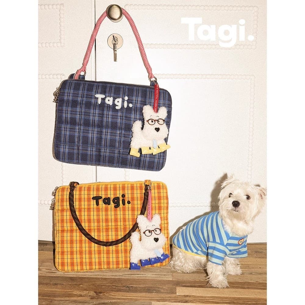 Tagi Woven Pillow Embroidery Beaded Handheld Shoulder Bag for Women, Shockproof and Anti-Fall Laptop Bag
