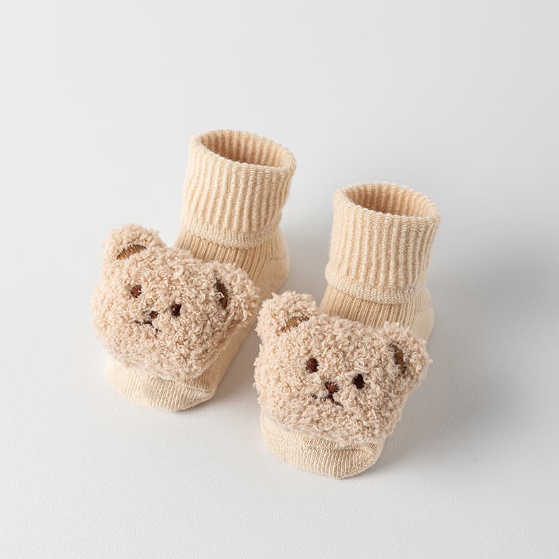 Newborn Baby Socks Spring Autumn A-Class Cotton Anti-Slip Floor Socks Baby Mid-Calf Socks Kids Cartoon Walking Socks