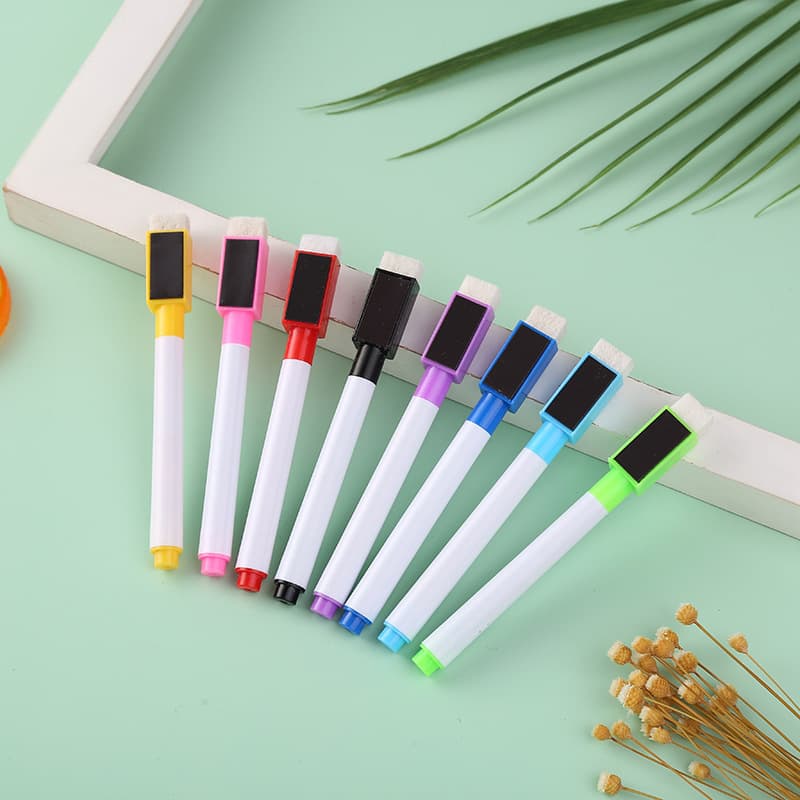 Watercolor pens wholesale with tape recorder, erasable pens, whiteboard markers, light board pens, writing board markers, and logo printing available.