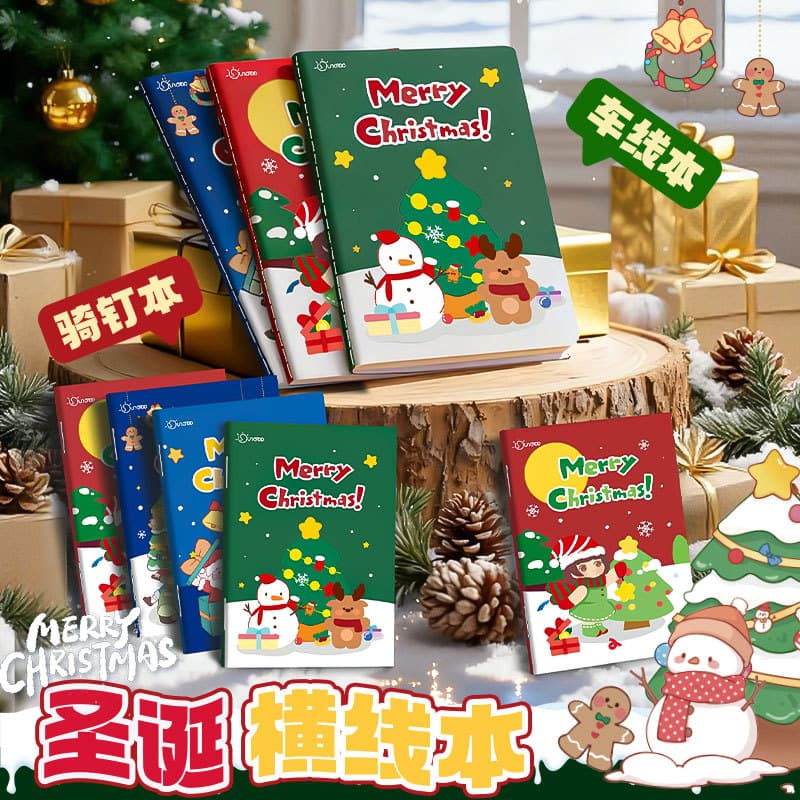 Cross-border Cartoon Christmas Mini Notebook Portable Pocket Notepad Student/Child Holiday Gift