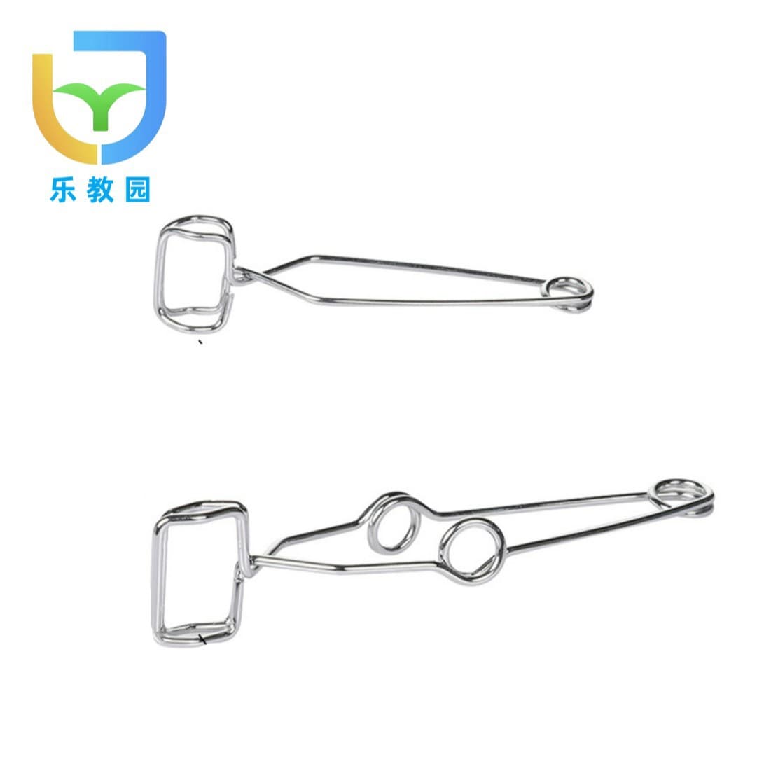 304 stainless steel test tube clamps, large and medium sizes, laboratory iron clamps for fixing glass tubes.