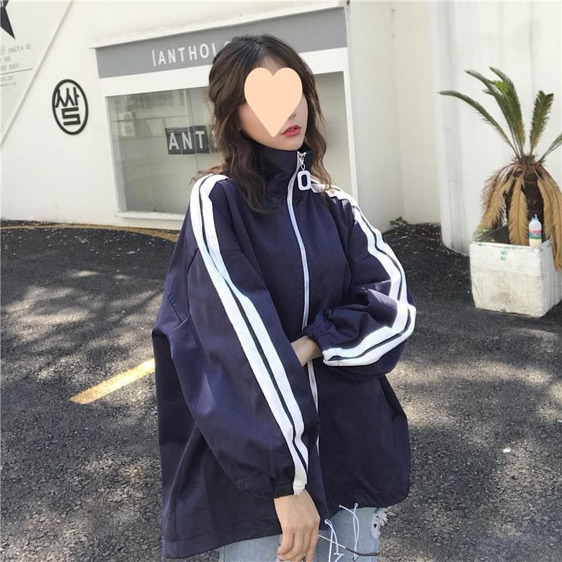 2024 New Autumn Baseball Jacket for Women, Stand Collar Trench Coat, Mid-Length Loose Jacket, Korean Style Student Trend