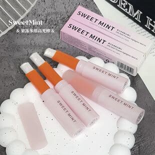 SWEET MINT Jelly Multi-Use Highlighter Stick, Sparkling Burst Watery Glow, Brightening Eyeshadow, Under-Eye, Nose Tip Highlighter Stick