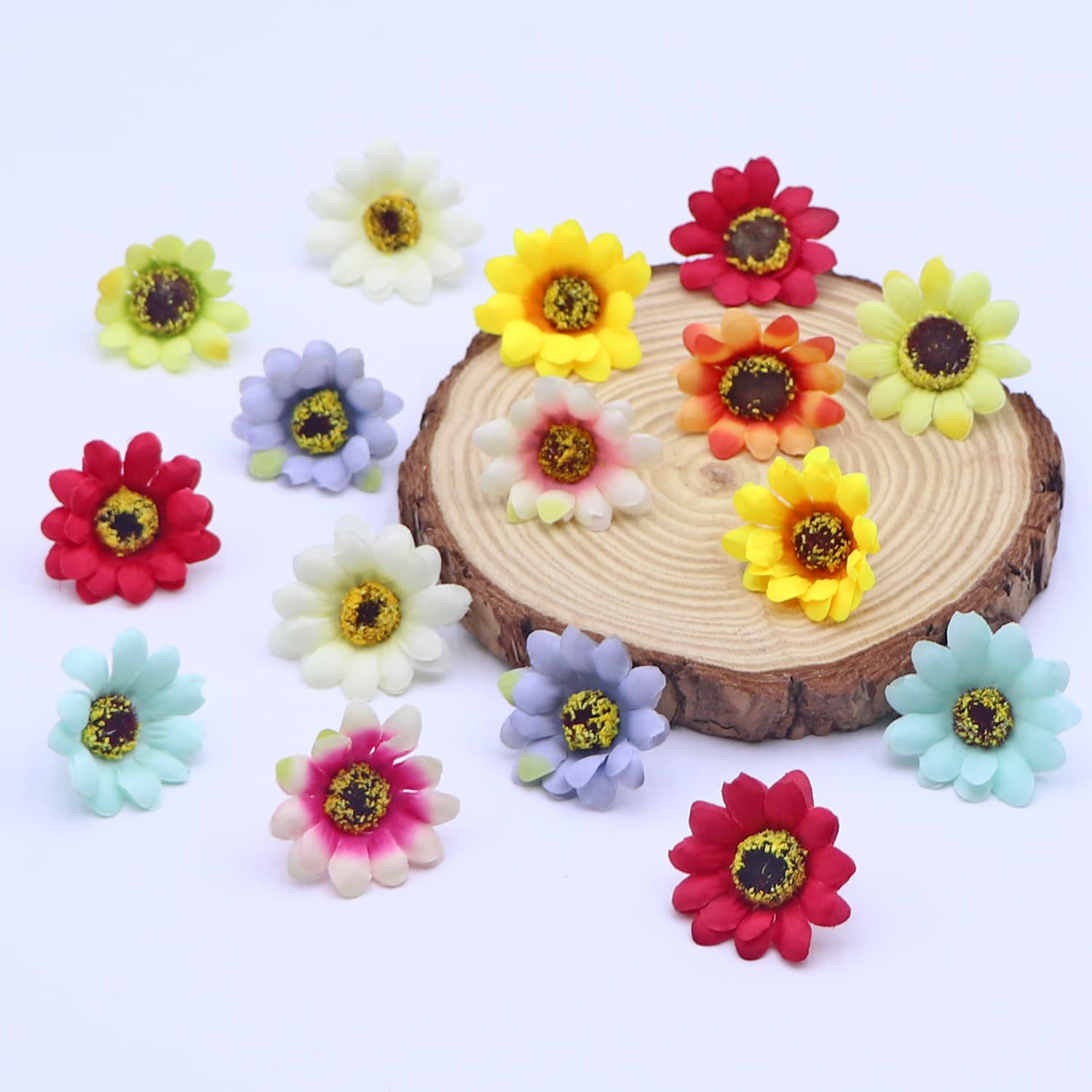 Artificial Sunflower Headpiece Wrist Flower Accessory Mori Girl Flower Crown Material DIY Handmade Sunflower Fabric Flower
