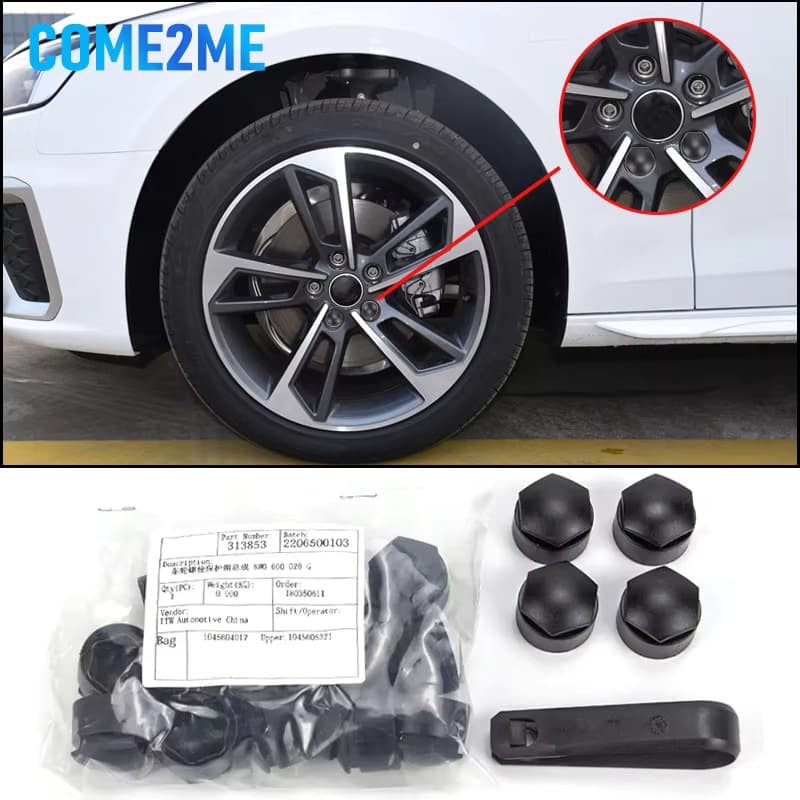 Audi A3/a4l/q7 2017-2019 tire cover wheel hub decorative cover screw cover gray anti-theft screw cover 4