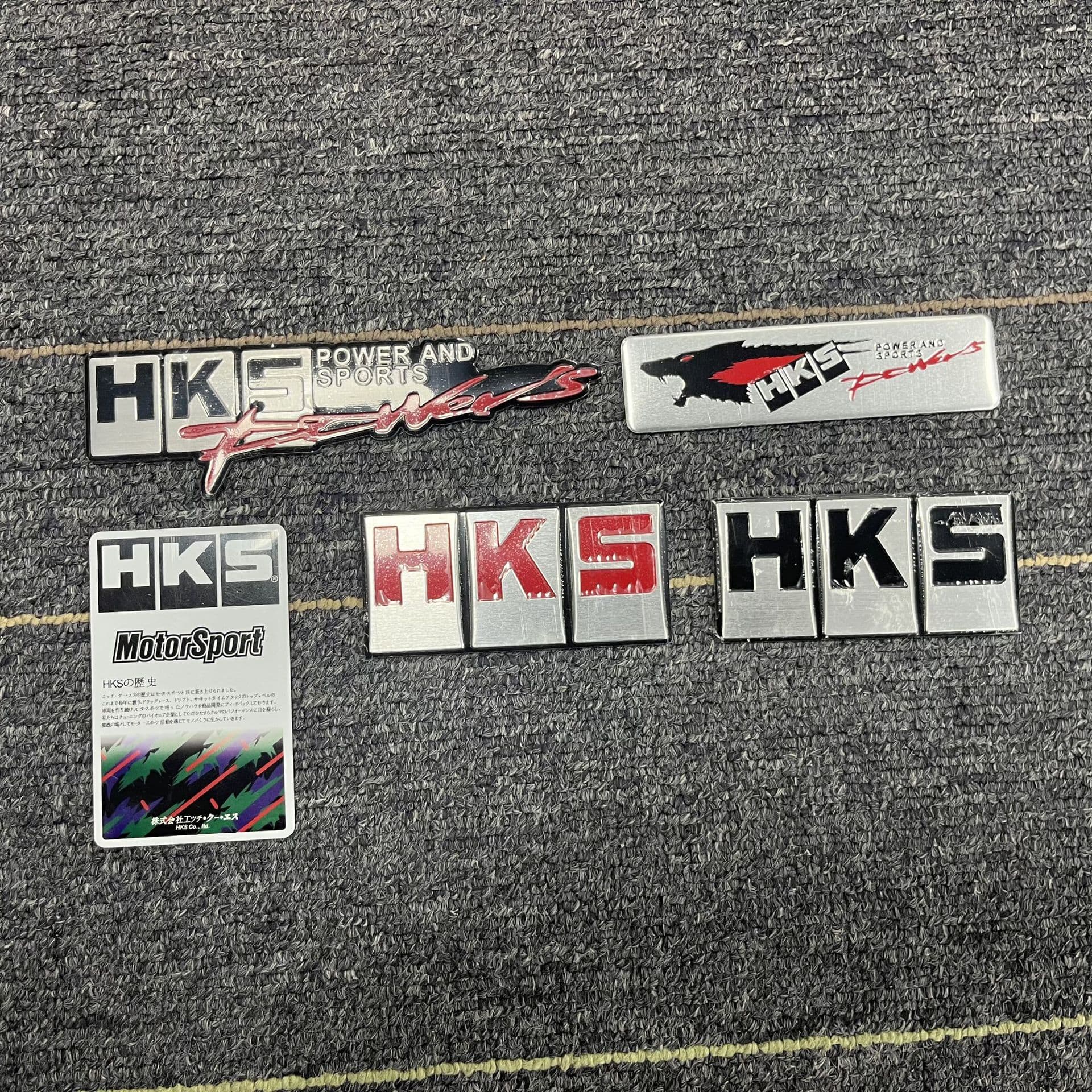 Wholesale HKS Custom Car Aluminum Badge Sticker Body Decal Emblem Rear Tail Sticker