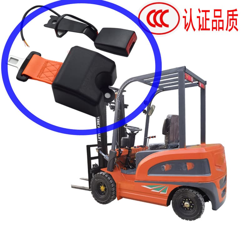 Orange Hangcha Automatic Retractable Two-Point Seat Belt, Self-Locking with Sensor Wire Safety Belt