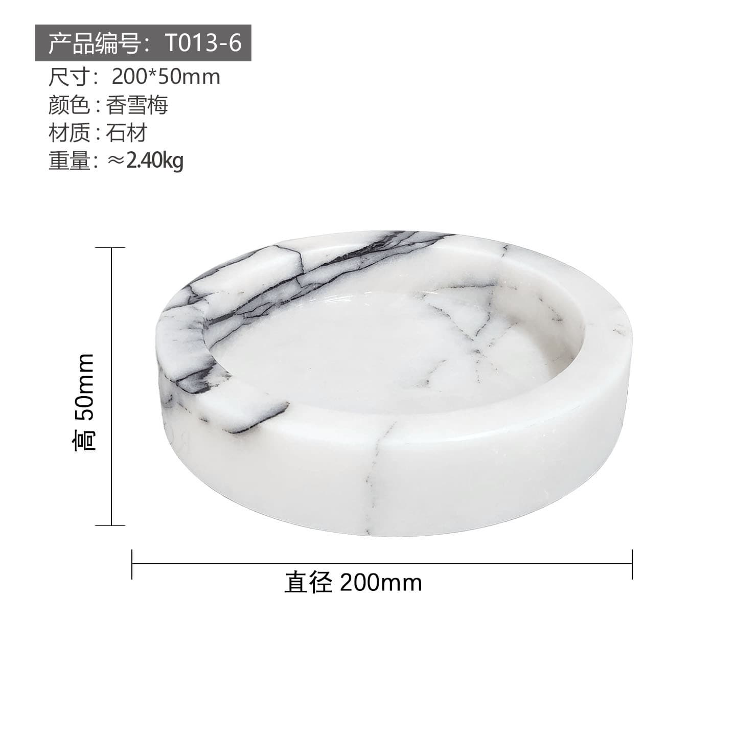Luxury Natural Marble Plant Pot for Living Room Coffee Table Decorative Ornament
