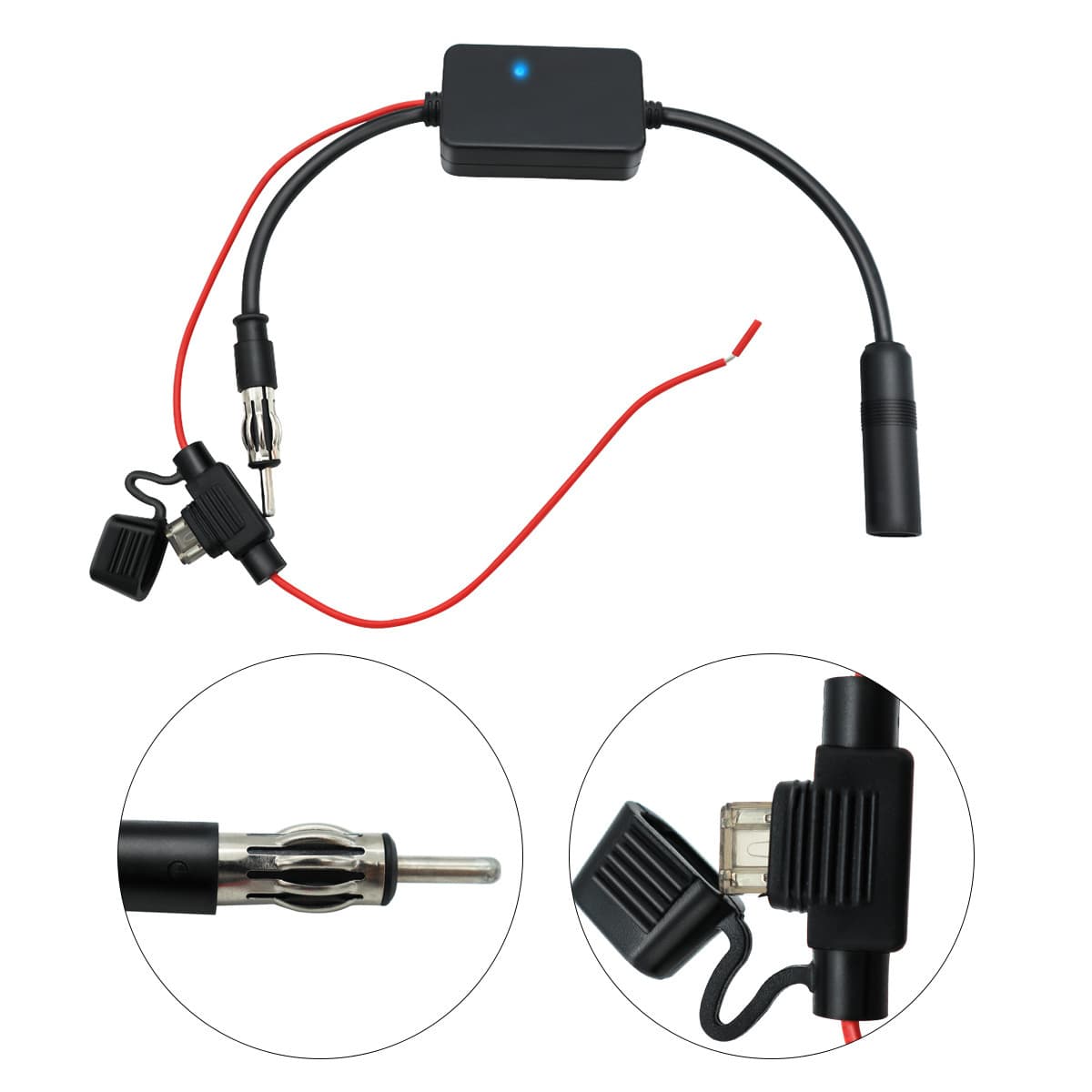 ANT208 Car Active Antenna FM Radio Walkie-Talkie Amplifier 12V FM