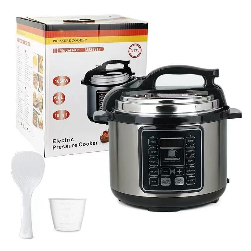 Cross-border Pressure Cooker 6L Thickened Large Capacity Multifunctional Preset Timing Explosion-proof Household Pressure Cooker