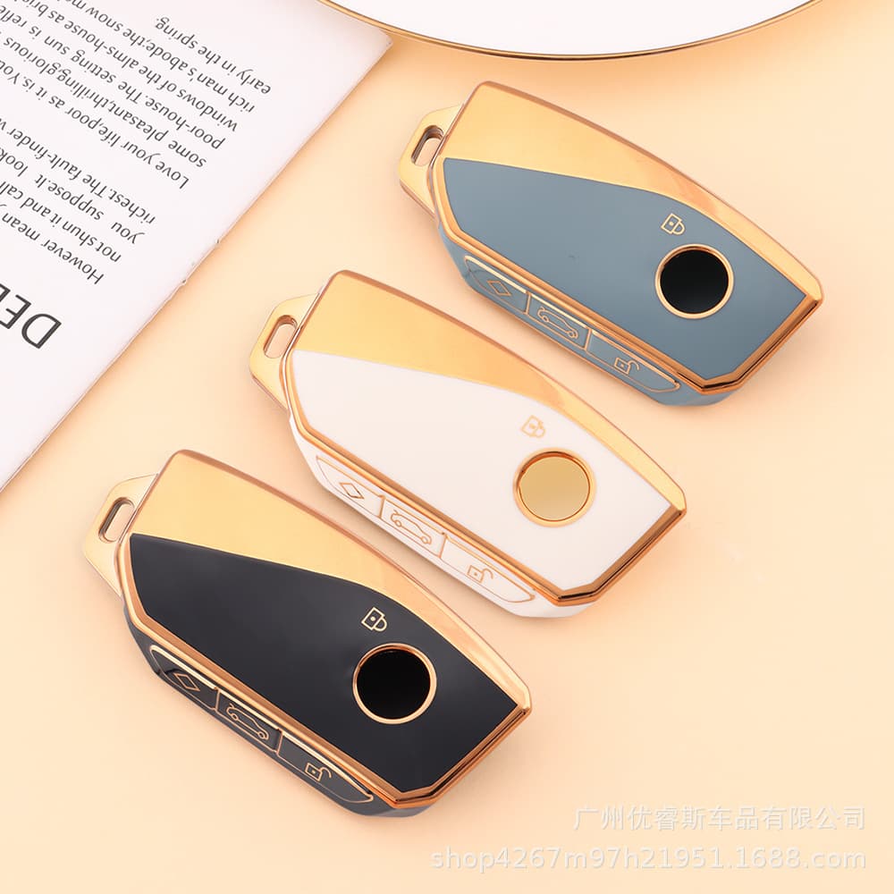 Compatible with 2023 New BMW 740Li Key Case Shell ix 7 Series X7 Key Cover 735l Car Accessories i7 XM Buckle