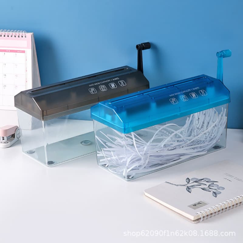 Manual Paper Shredder Office Mini Home Manual Small Paper Shredding Tool Hand Crank A4 Paper Card Shredder