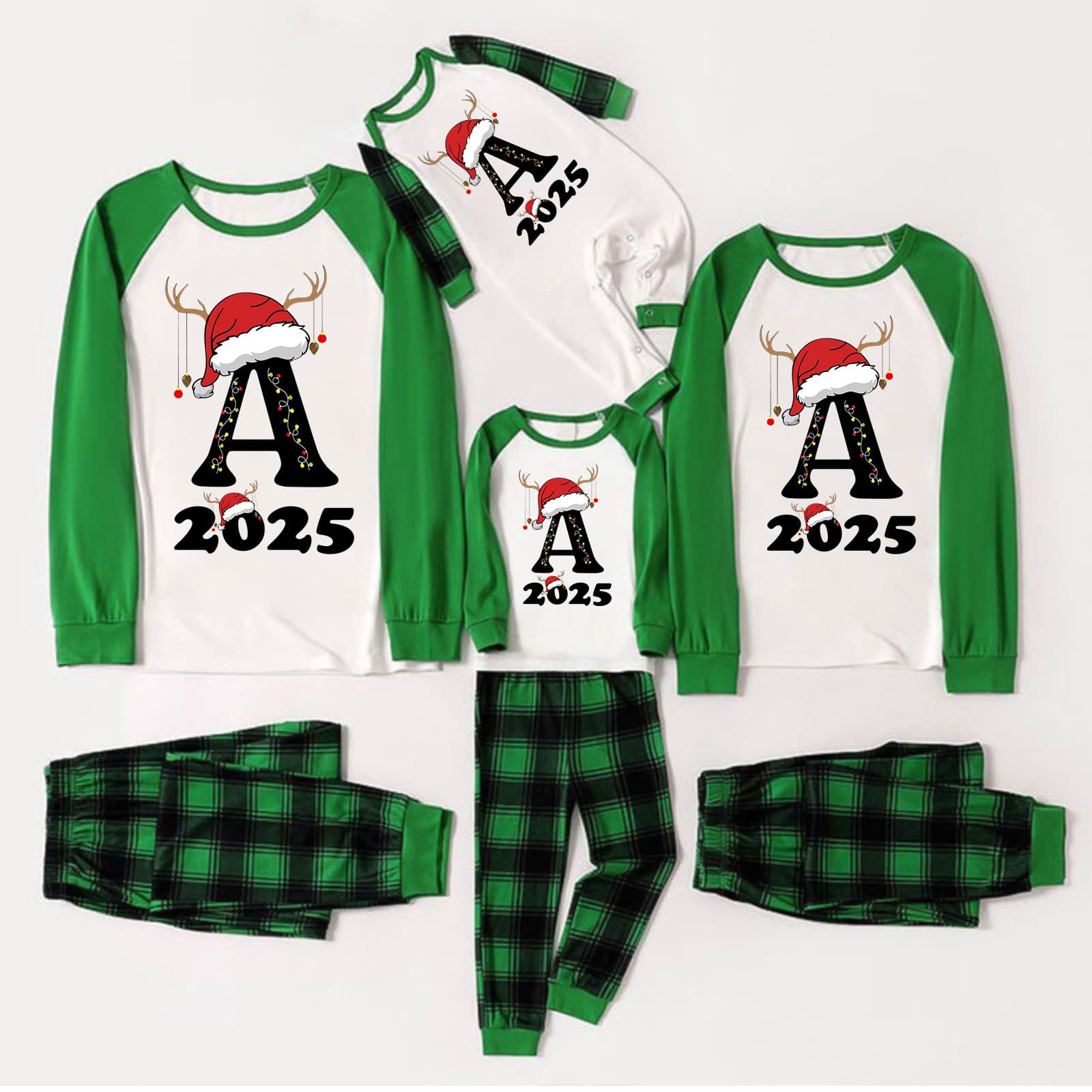 Haomiao eBay Amazon European and American Christmas Family Matching Pajama Set for All Ages