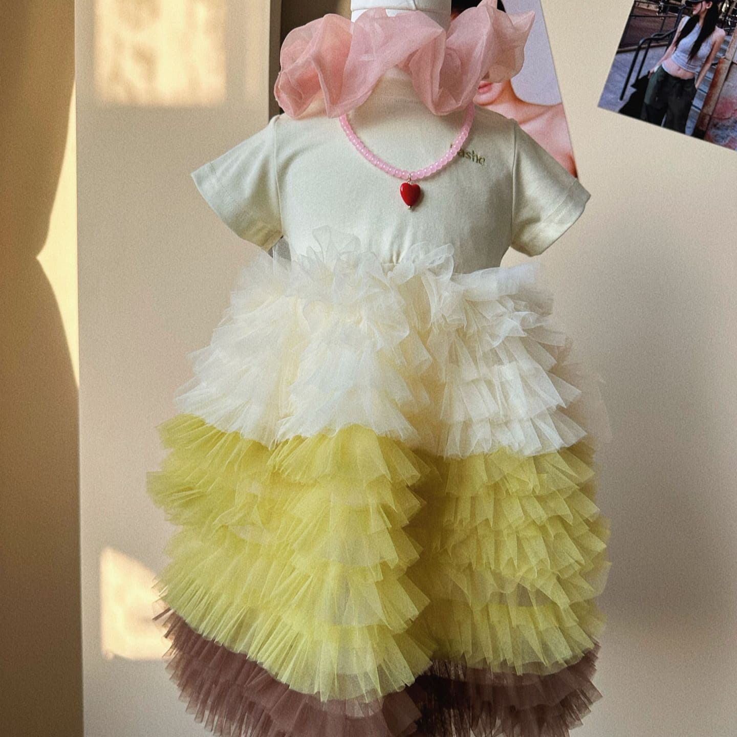 2026 new summer children's clothing, Korean style children's clothing, girls' short-sleeved patchwork tutu skirt, summer gauze skirt, dress