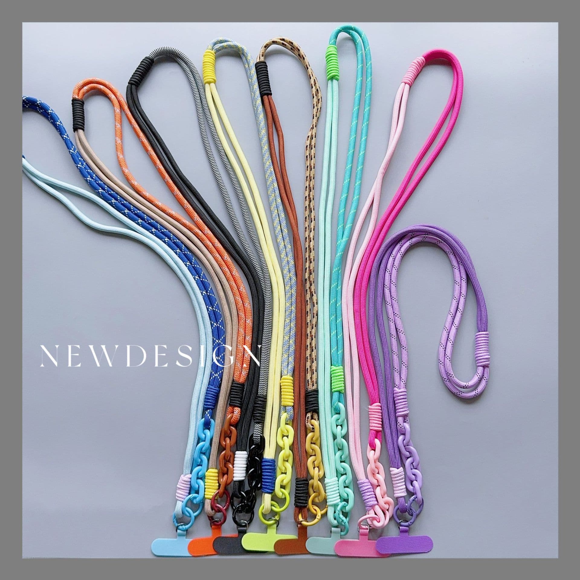 Creative Long Crossbody Phone Strap, Colorful Knotted Lanyard for Mobile Phone Case, Simple and Fashionable