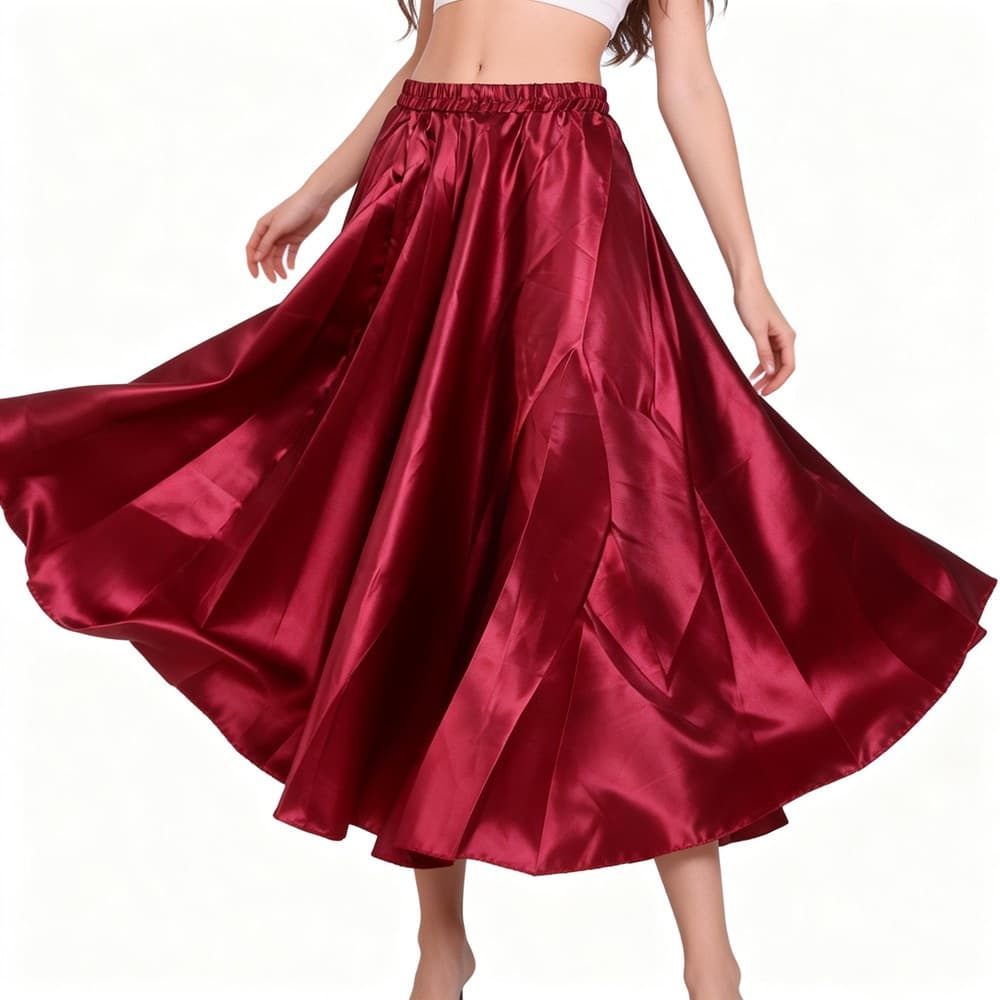 New belly dance satin skirt large swing skirt Indian dance skirt belly dance costume stage performance costumes