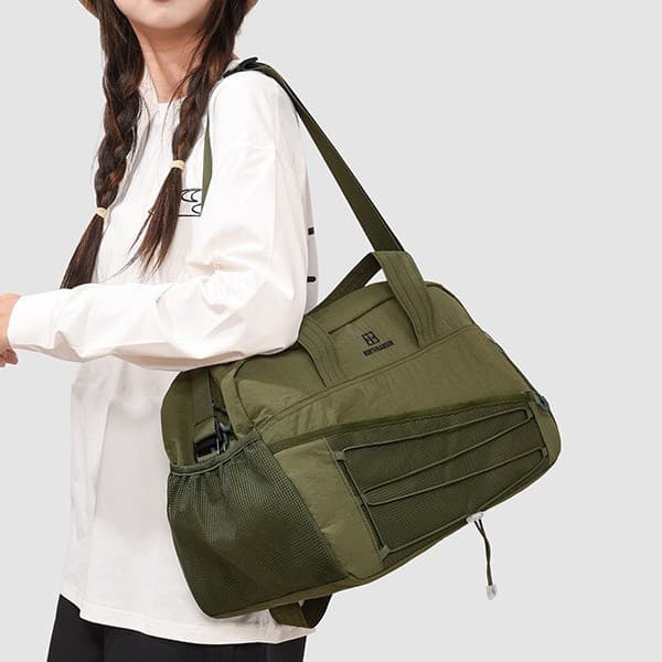 Forest Style Short Trip Couple Matching Single Shoulder Storage Luggage Bag Couple Fitness Yoga Multi Compartment Crossbody Bag