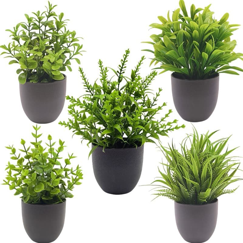 Cross-border wholesale simulated plants small potted artificial flowers indoor and outdoor decoration fake green plants home office ornaments bonsai