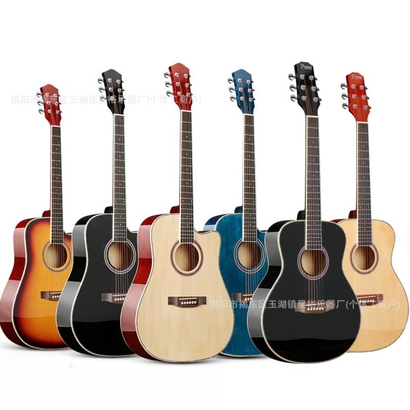 Folk Guitar 41 inch 40 inch 36 inch Full Basswood Binding Beginner Guitar Glossy High Gloss Practice Wholesale