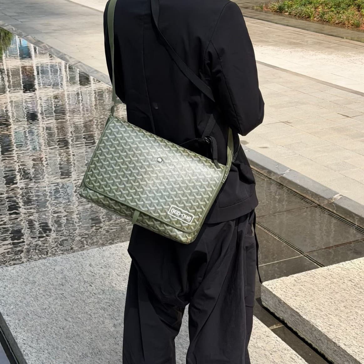 Goyard Capetien Monogram Men's Shoulder Crossbody Large Messenger Bag Briefcase