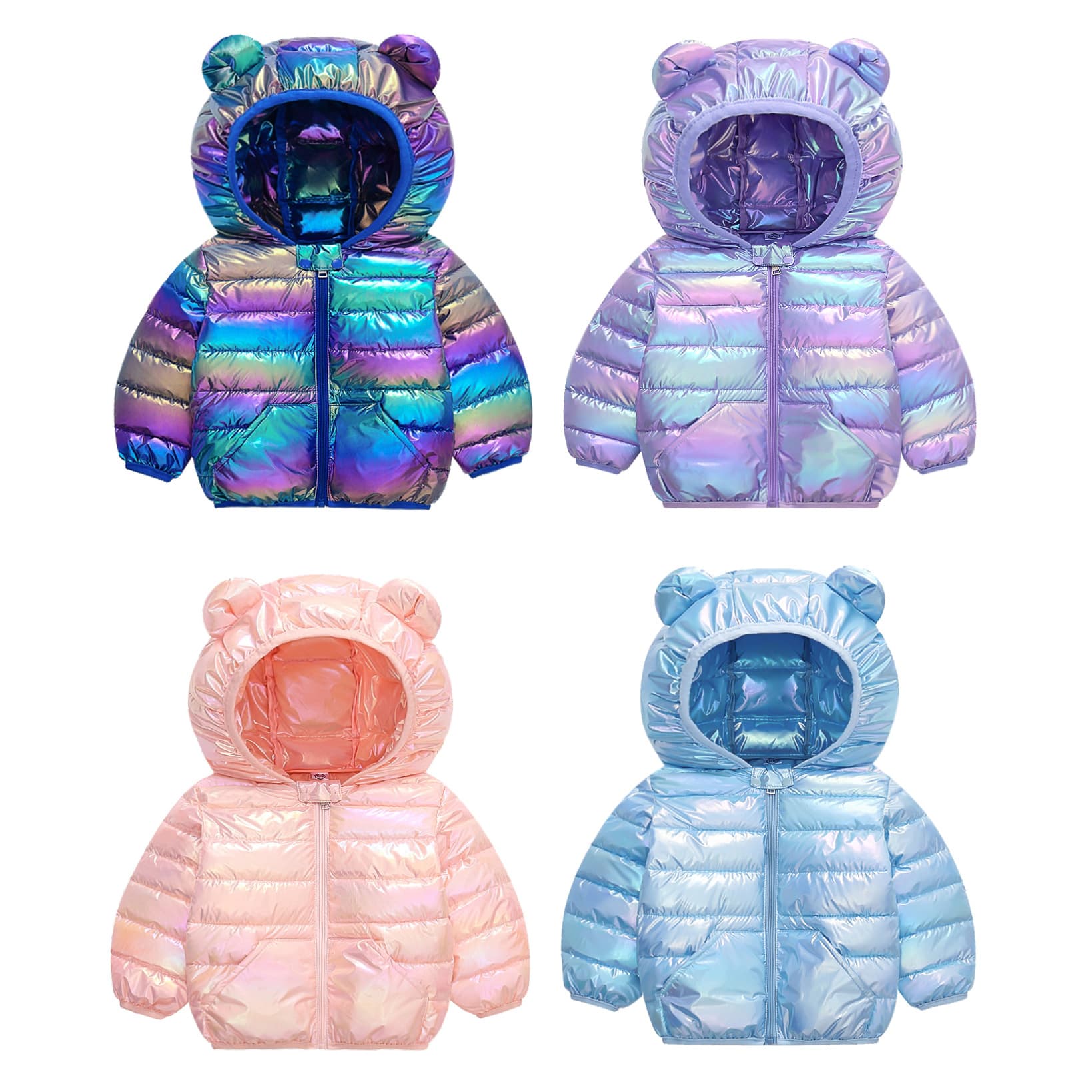 Children's down jackets, baby autumn and winter light coats, girls' winter clothes, boys' cotton-padded jackets, infants' warmth, small and medium-sized children's clothing