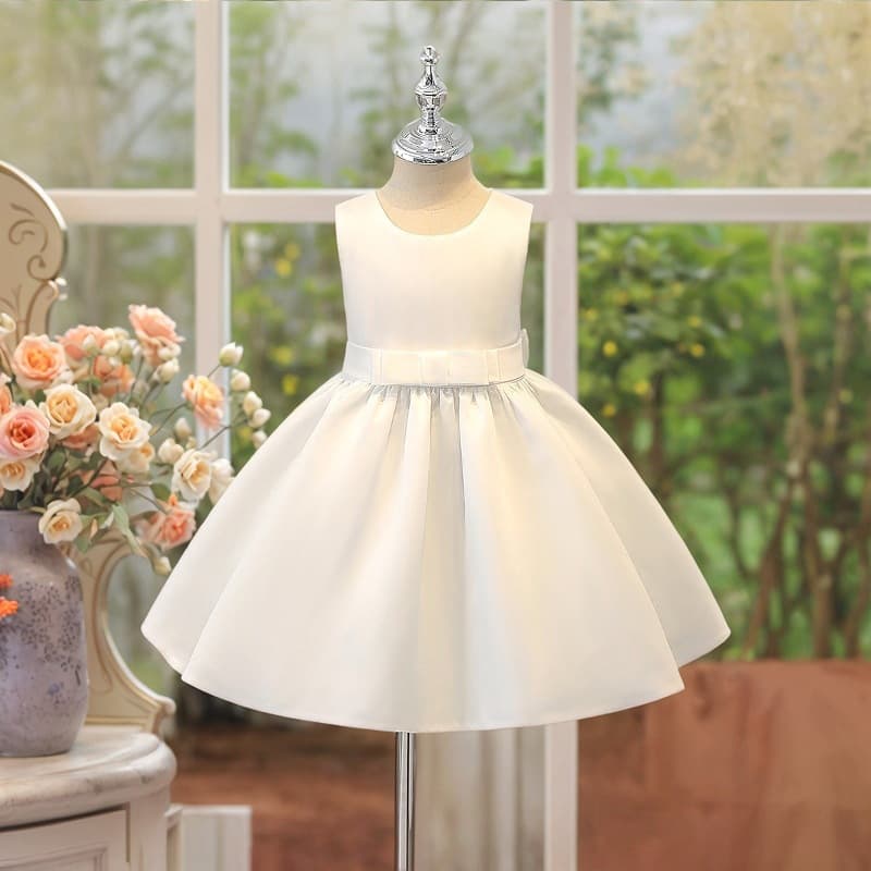 2026 new cross-border children's princess dress host piano performance dress wedding flower girl girl's first birthday dress