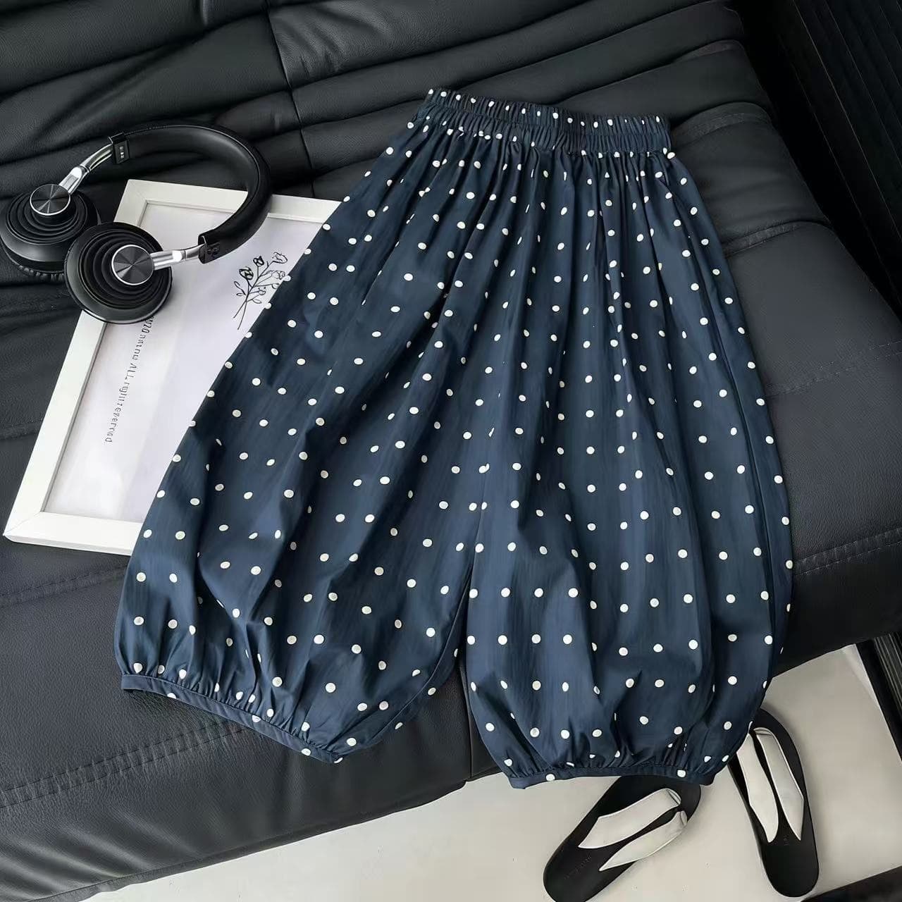 Kids Summer Pants Loose Comfortable Polka Dot Thin Anti-Mosquito Pants Mid-Large Kids Capri Pants Casual Other Brand