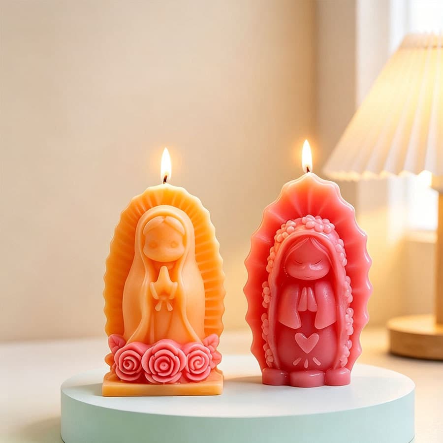 Praying Girl Figurine Scented Candle Holder Aromatherapy Gypsum Diffuser Stone New Stock