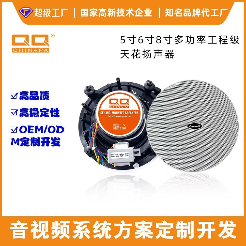 Custom Narrow Frame Ceiling Speaker High-Fidelity Surround Background Music Commercial Living Room Ceiling Frameless