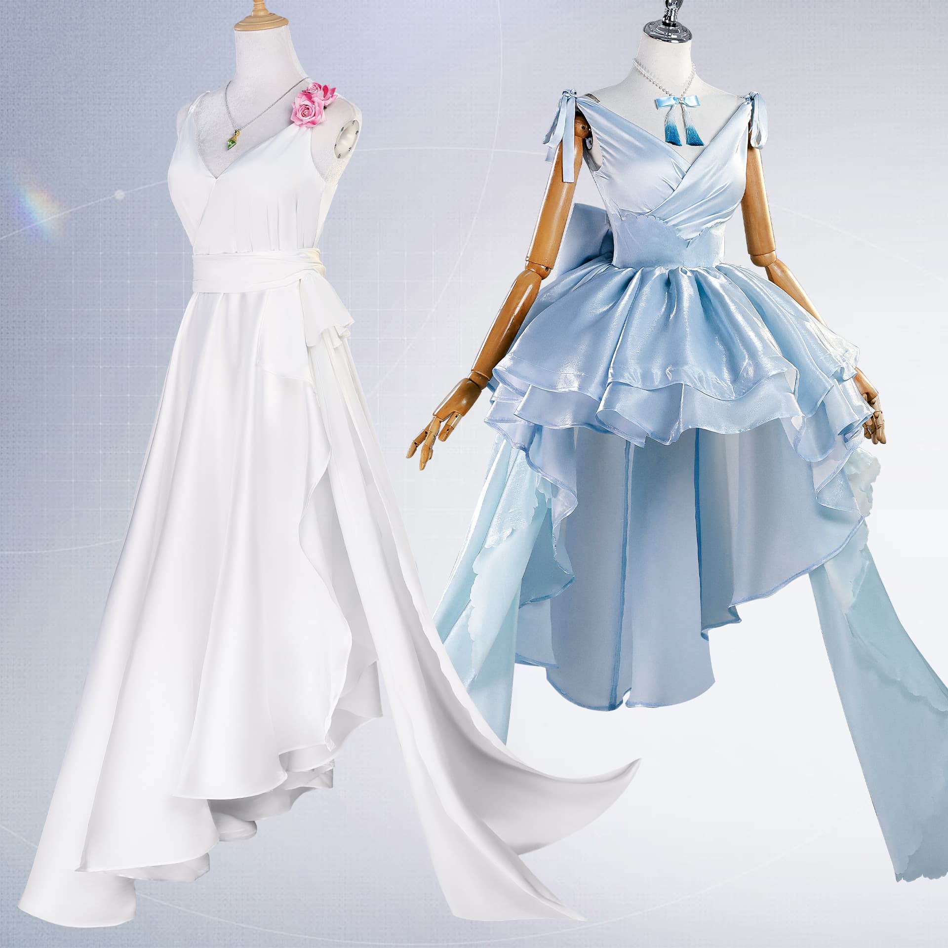 Beishui Trading Rem Cosplay Costume from Re:Zero - Emilia Dress Rem Wedding Cosplay