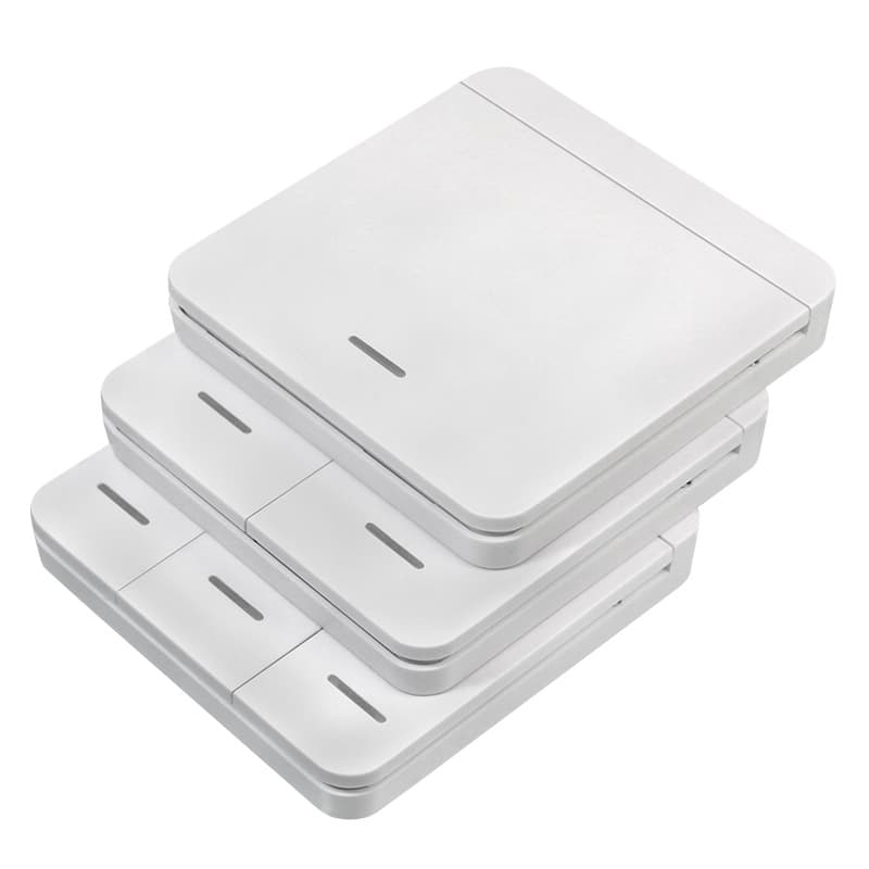 86-Type Adhesive Wall Remote Control Switch Panel, Smart Home Lighting Control, One/Two/Three Gang, No Wiring Required