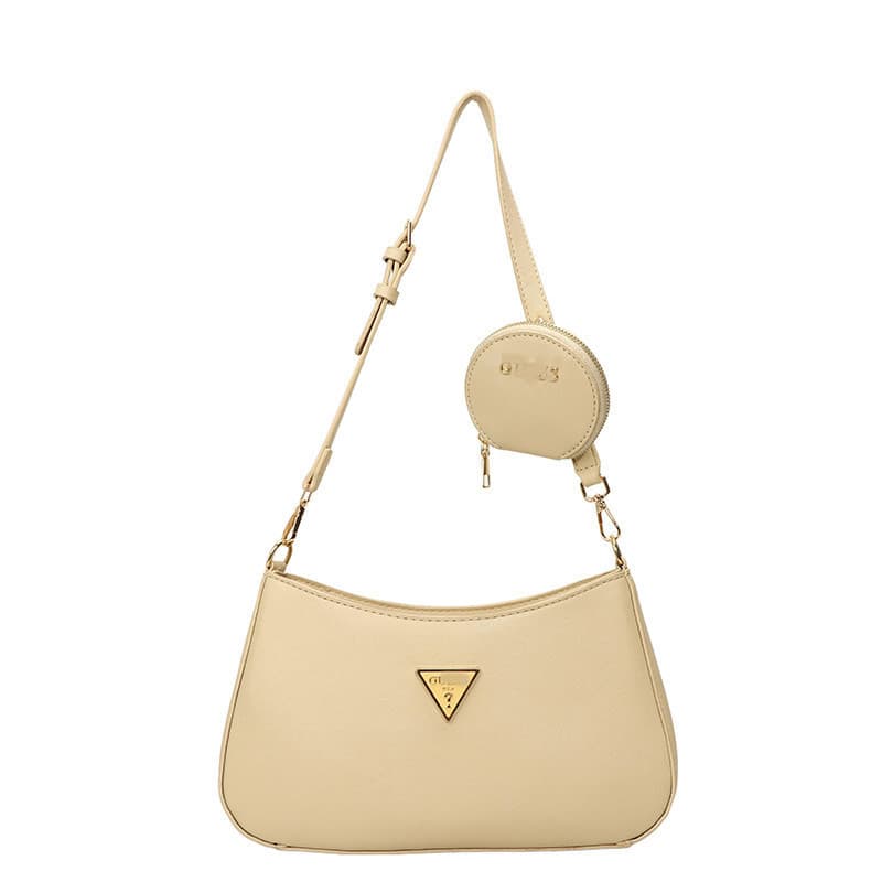 2026 New Export Style European and American Simple Printed Trendy Solid Color Monogram Crescent Shoulder Bag Crossbody Lightweight