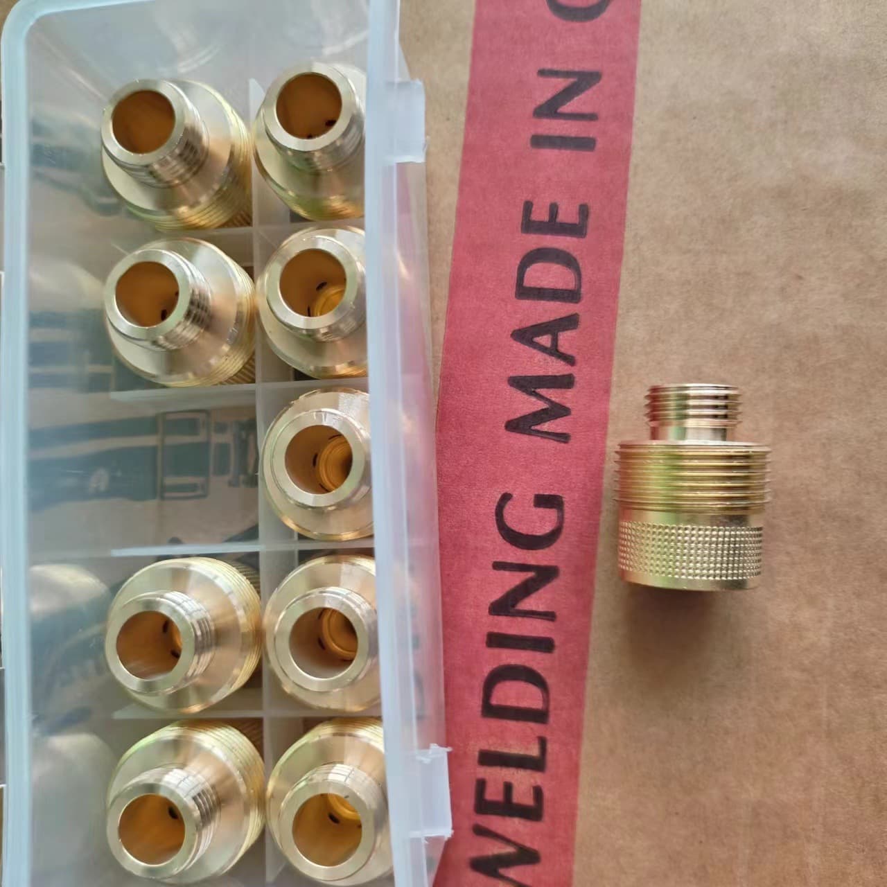 TIG Welder Accessories Complete Set: QQ300 TIG Torch with Filter Screen, Connector Body, Sieve, Flow Guide, and Ceramic Nozzle