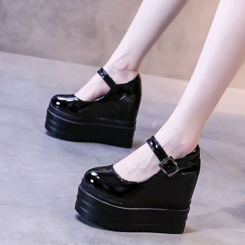 Xiaoxiang Style High Heel Shoes for Women 2024 Summer New Thick Platform Shoes French Sweet Mary Jane Flats for Dresses