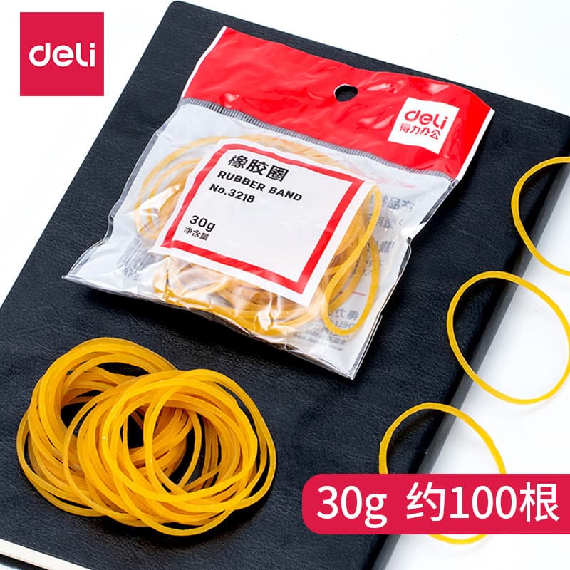 Deli Office Supplies 3218 Rubber Bands, Elastic Bands, 30g Wholesale