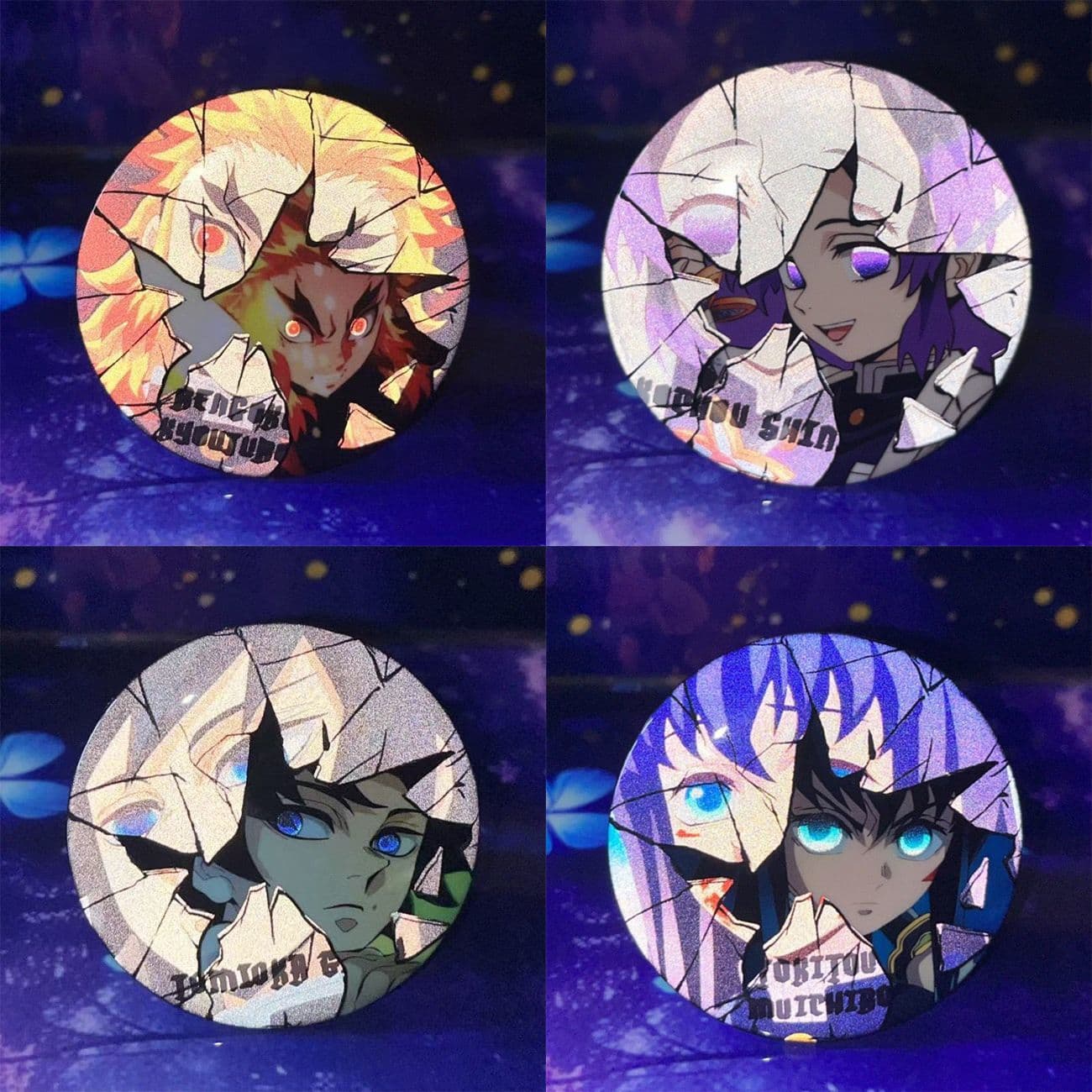 Demon Slayer: Kimetsu no Yaiba peripherals, Butterfly Ninja Yong, Broken Feeling, Baji badge, Baji Guzi pendant, the surroundings are reflective and beautiful