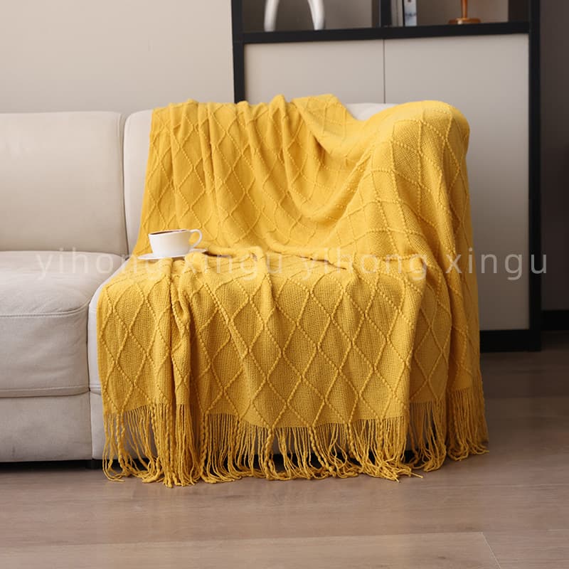 Hotel and B&B Decorative Bed Runner, Amazon Cross-Border Knitted Blanket, Office Nap Blanket, Home Sofa Throw Blanket