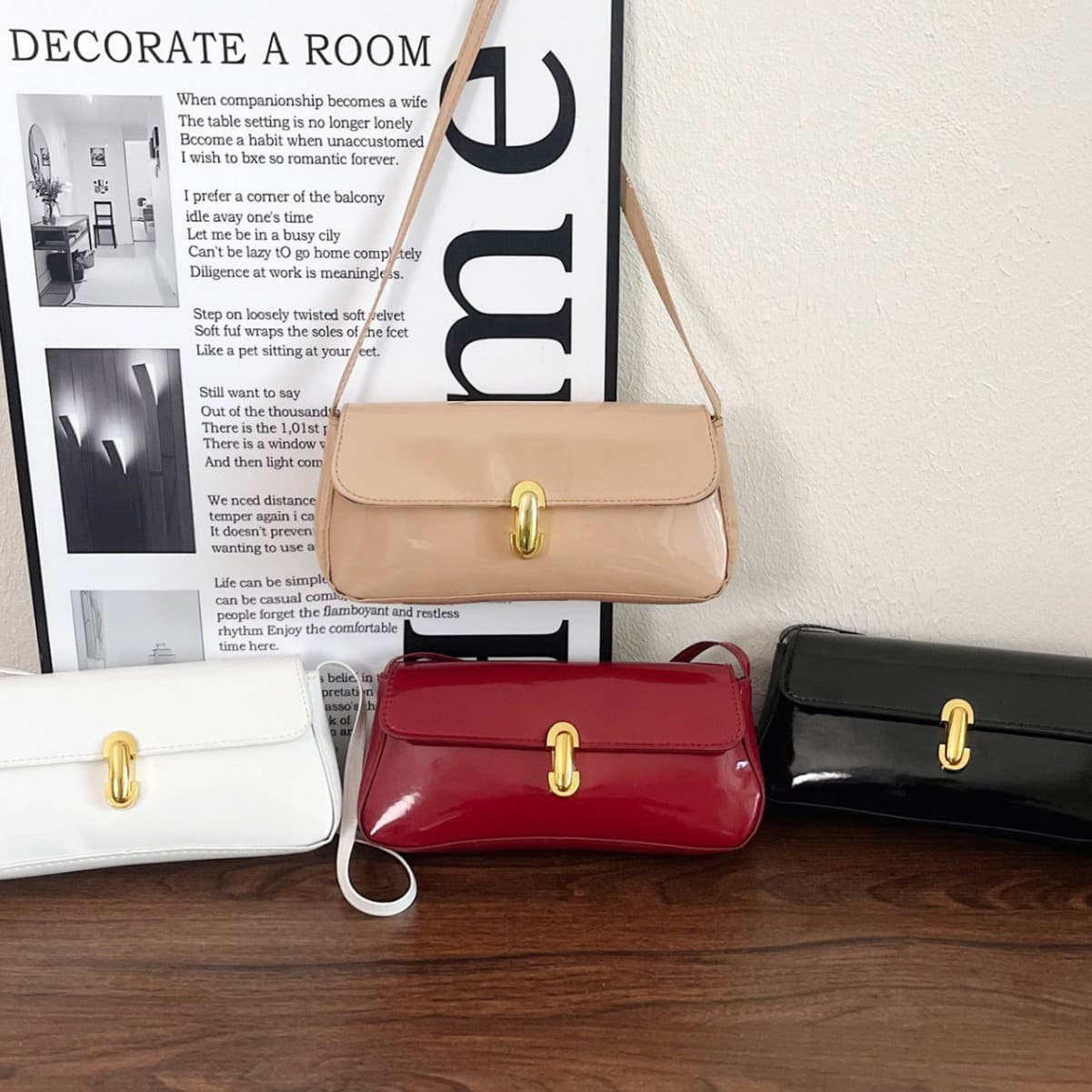 French-style niche shoulder baguette bag, new 2026 cross-border European and American style evening bag, versatile trendy underarm small square bag.