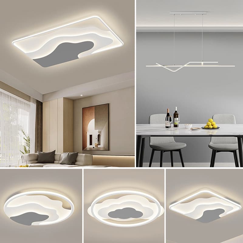 Living room ceiling light, modern minimalist creative personalized cloud-shaped bedroom light, designer hall main light, home decoration lighting.