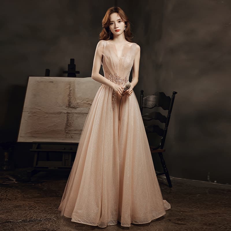 2026 New Women's Banquet Evening Gown Elegant Long Dress for Choir Host Performance Annual Gala
